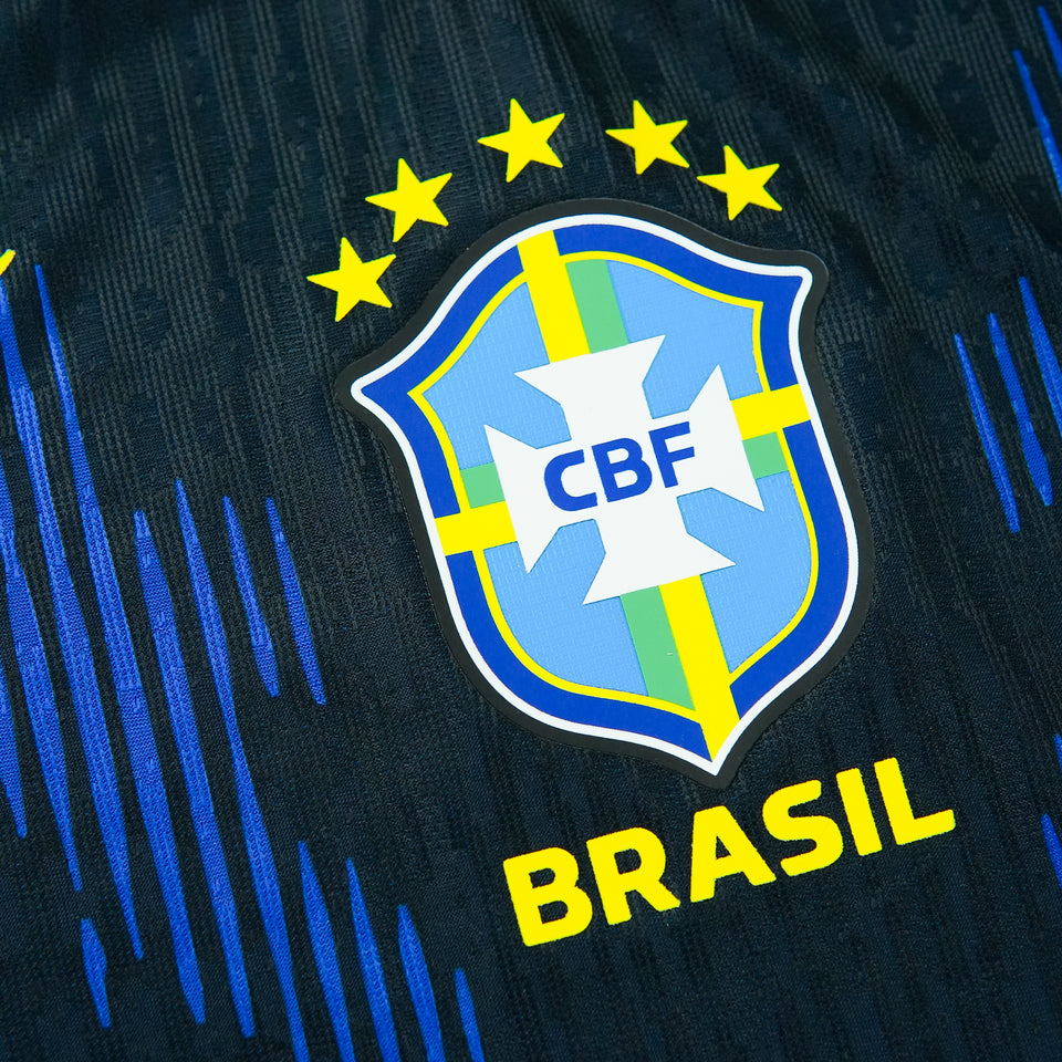 Brazil Special Edition Away Jersey – Player Version (Black/Electric Blue)