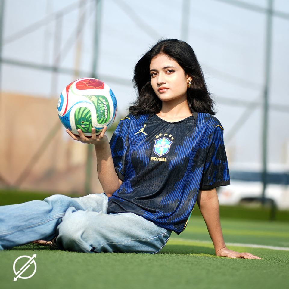 Brazil Special Edition Away Jersey – Player Version (Black/Electric Blue)